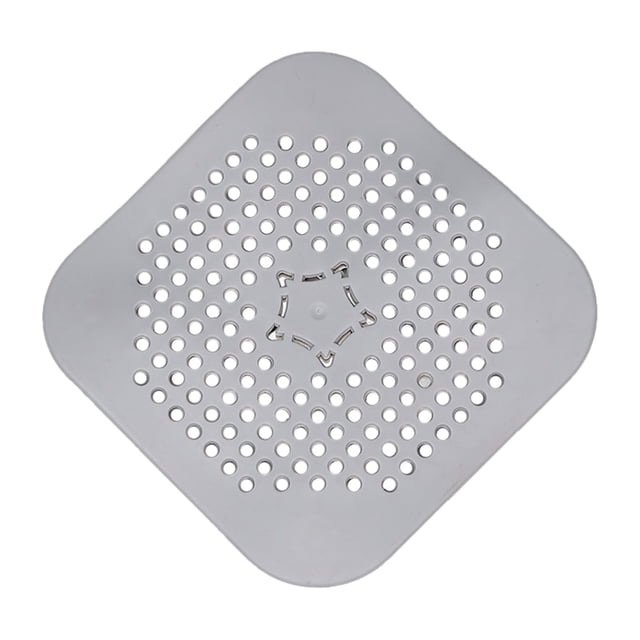 Tapa de drenaje cuadrada Runskmd para desagüe de ducha, tapón de silicona plano para filtro de baño y cocina, colador plano para desagüe de ducha