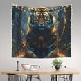 thumbnail image 2 of Sikiie Forest Meditating Tiger tapestry wall hanging home decor for bedrooms, living rooms, dorms 60x51in, 2 of 6