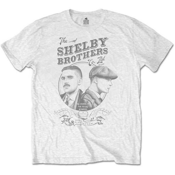 Peaky Blinders - Camiseta de Hermanos Shelby Círculo para Adultos Unisex (Blanco)