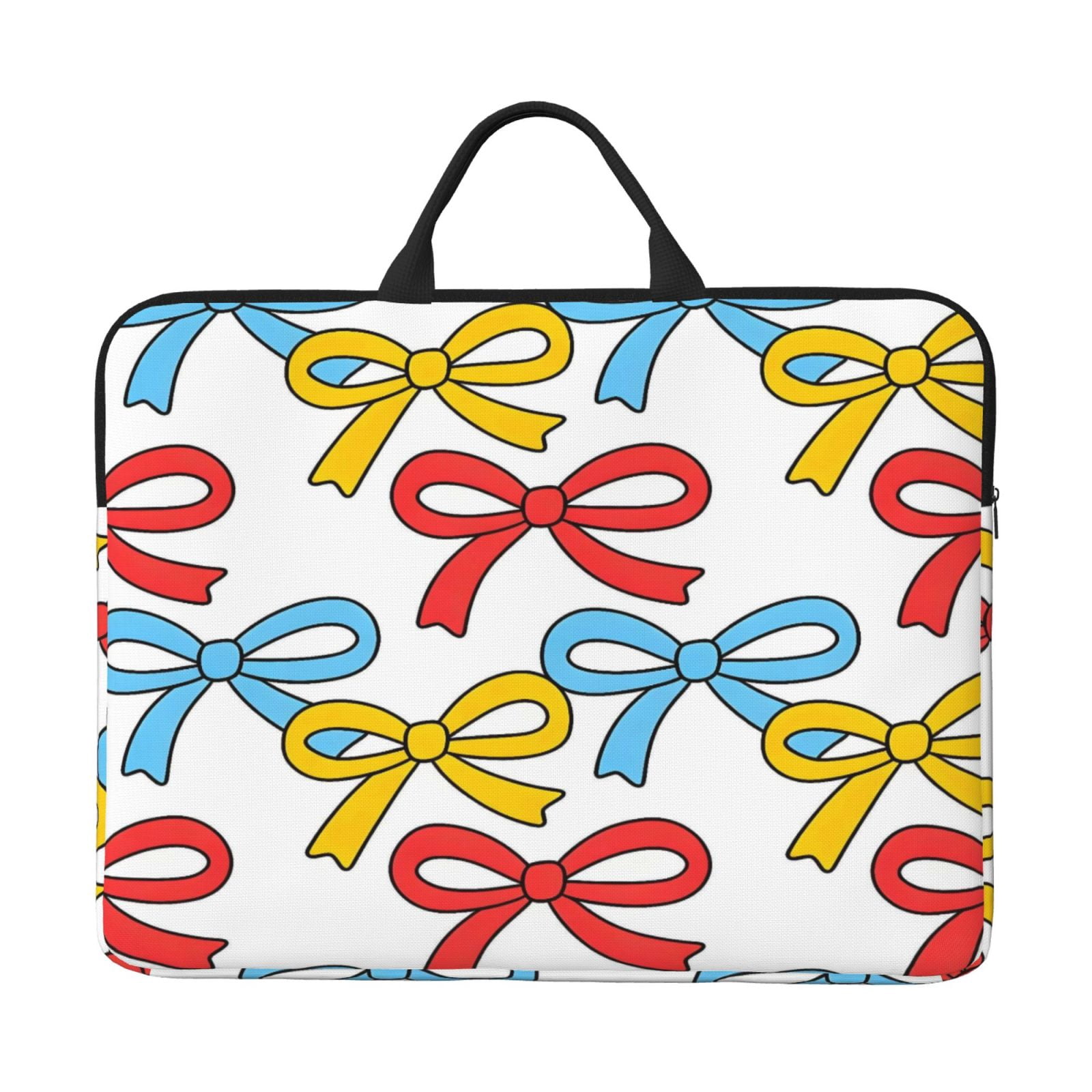 Laptop Sleeve Bag For Women Men 14inch Waterproof Durable Protective Computer Carrying Cover Handle Laptop Case Bag Blue Red Yellow Thin Bows