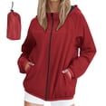 thumbnail image 2 of Mgmyaa Veste Imperméable à Capuche pour Femmes Coupe-Vent Légère avec Poches, 2 of 9