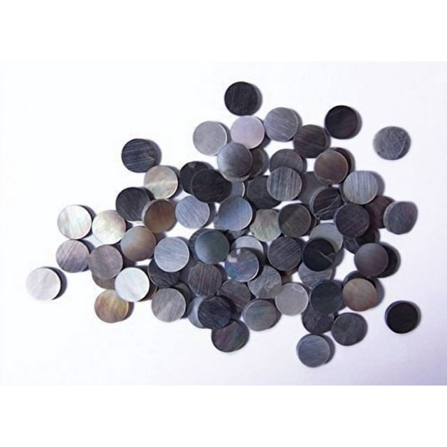 Black Abalone Inlay Material Dots 12mm 30pcs, for Guitar, Ukulele, Mandolin, Banjo Fretboard Mark Point