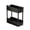 B-Black, variant on Wave Layered Cup Storage Rack, Color-Block Mug Holder for Kitchen Counter or Coffee Bar, Space-Saving Vertical Design with Anti-Slip Trays for Tumblers and Glass Cups