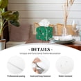 thumbnail image 3 of Lsque Duck Mallard Flying Pose Printed Tissue Box Cover Holder, Facial Paper Organizer Dispenser,Square with Bottom Belt, PVC Leather Decorative Organizer, 3 of 8
