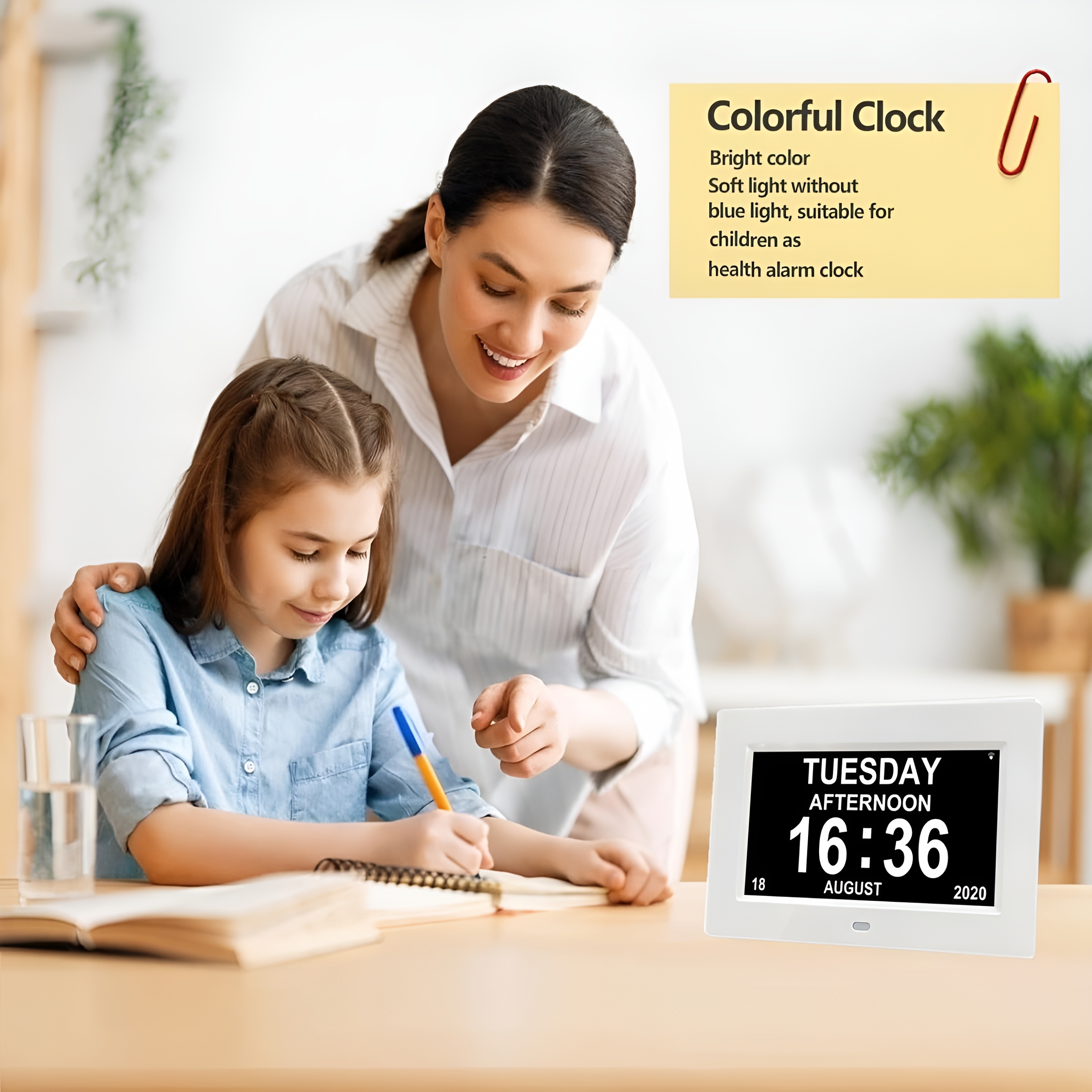 DESIGNICE Clock with Day and Date for Elderly,Clocks for Seniors,Dementia Clock,Digital Calendar Clock