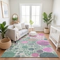 thumbnail image 7 of Addison Rugs Mayfield Premium Machine Washable Transitional Geometric Green Rectangle Rug, 9' x 12', 7 of 7