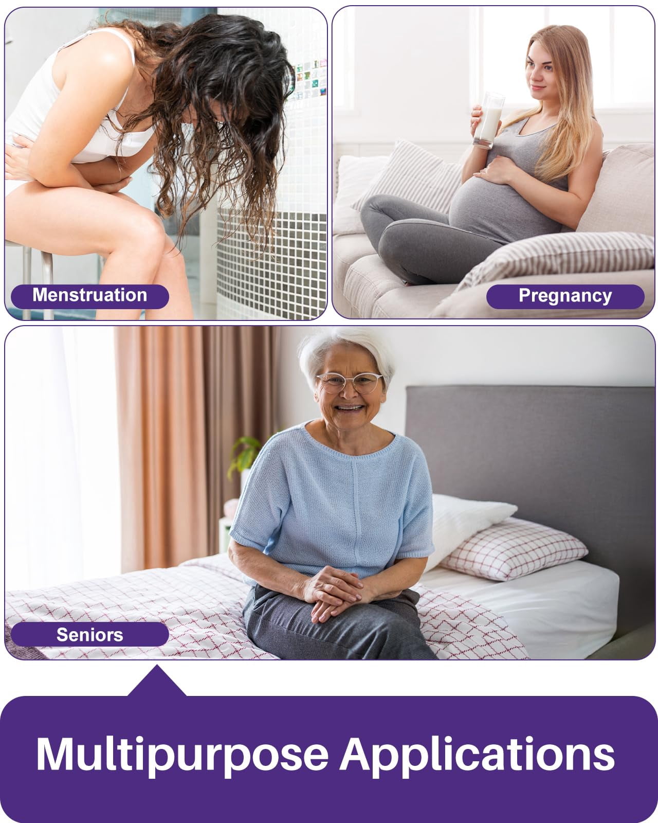 KEKOY Reusable & Washable 34x36 inch Bed Pads for Incontinence, 4 Pack Waterproof Pee Pads for Adults, Seniors
