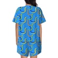 thumbnail image 3 of Naloa Colorful Snake Women's Short-Sleeved Pajama Set, Loungewear, Summer pajamas, Breathable Cozy - X-Large, 3 of 9