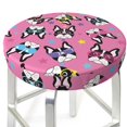 thumbnail image 4 of Bar Stool Covers Round, Colorful Cute French Bulldog Bar Stool Cushion Covers Seat Cushion With Elastic Bands, Chairs Covers For Kitchen Dining Room 12-14 Inch, 4 of 7