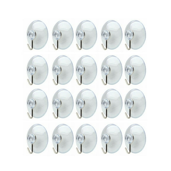 ievspot 20pcs Suction Cup Hooks Wall Hooks Small Removable Suction Hooks for Window Glass Door Kitchen Bathroom Shower Wall Towel Robe Hangers