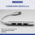 thumbnail image 4 of TRENDS REVOLUTION HUB USB | 3 en 1 Multicontacto USB Hub de Aluminio con 3 Puertos Multi USB | Compatible con Laptop, Memoria USB y más - Accesorios para Auto, 4 of 7