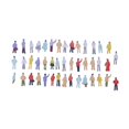 thumbnail image 2 of New 200Pcs Painted Model People Figures Scale (1 to 150), 2 of 8