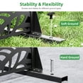 thumbnail image 5 of 72"x47"x16" Outdoor Privacy Screen with Stand Metal Balcony Decorative Screen,Black, 5 of 5