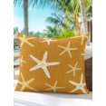 thumbnail image 6 of Outdoor Pillows Waterproof, Vintage Yellow Orange Starfish Bedding Throw Pillows with Insert for Couch Sofa Bed, Summer Coastal Beach Marine 18x18 Inch Pillowcases Decorative Patio Pillow Set of 1, 6 of 8