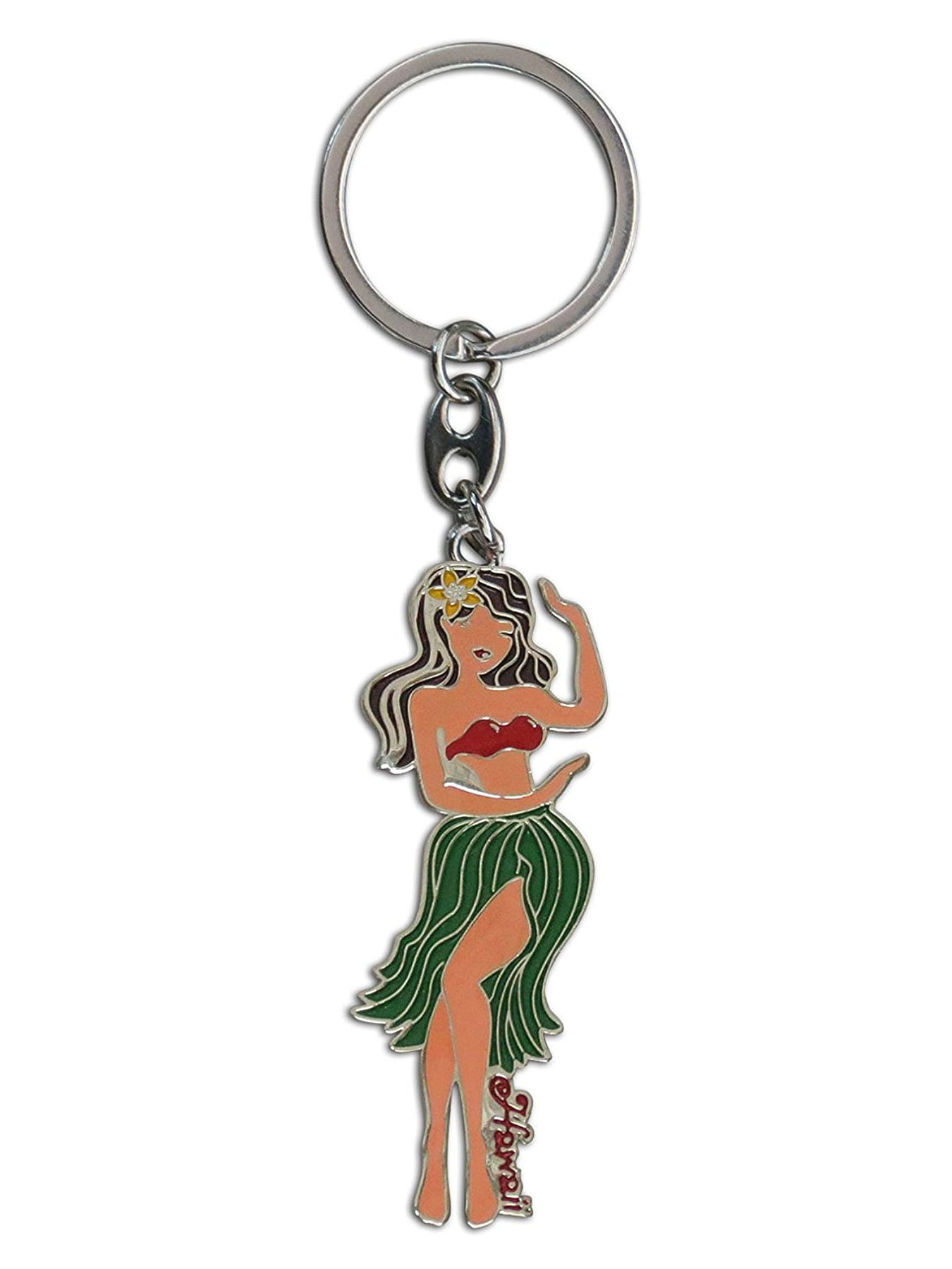 Hula Girl Key Chain 2.5" X 1.125"