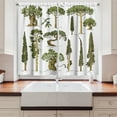 thumbnail image 2 of Ambesonne Tree Kitchen Curtains, Forest Growth Ecology, 55"x39", Pale Brown Green, 2 of 3