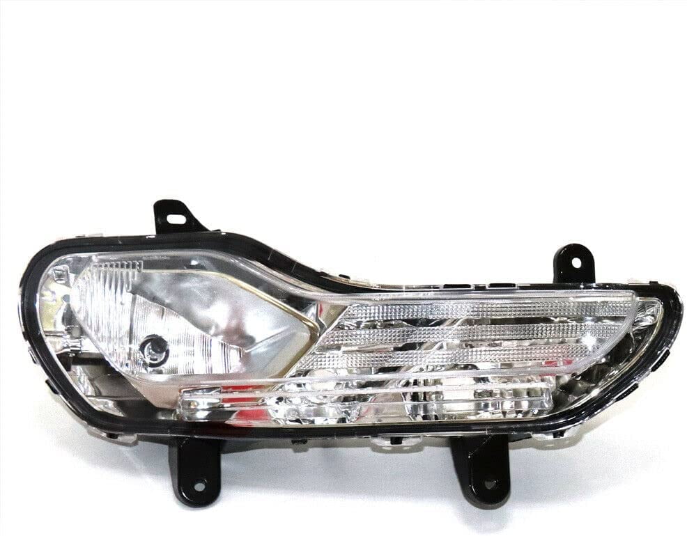 DENEST For 2013 2014 2015 2016 Ford Escape Fog Light Assembly, Driver and Passenger Side Bumper Fog Light Lamp Left+Right Clear Lens Bumper Fog Light Lamp