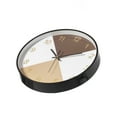 thumbnail image 3 of Decorative Modern Round Wood- Looking Plastic Wall Clock for Living Room, Kitchen, or Dining Room, 3 of 9