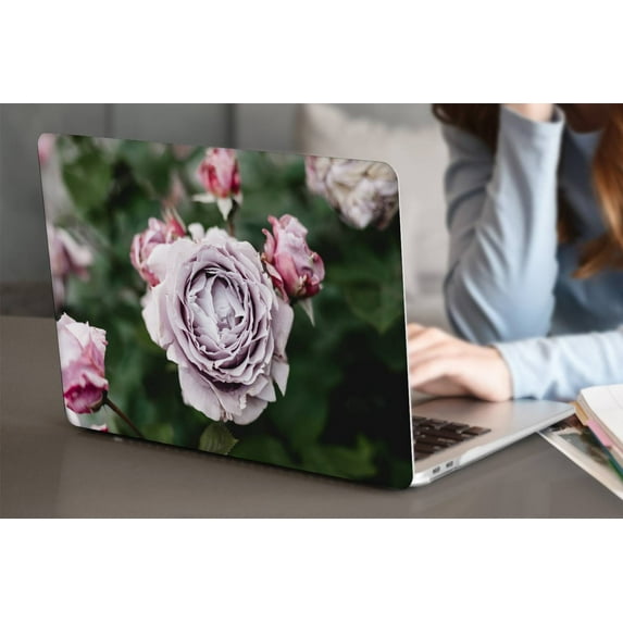 Hard Shell Cover Compatible with MacBook Pro 16 inchs with Touch ID Type C Cable Tie Model: A2485 & A2780 (Flower 0034)