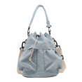 thumbnail image 1 of Qarigey Bolso cruzado impermeable con bolsas de almacenamiento incorporadas, bolso de hombro, bolso de cubo, bolso ligero Bolsas de mensajero y de hombro azul, 1 of 6