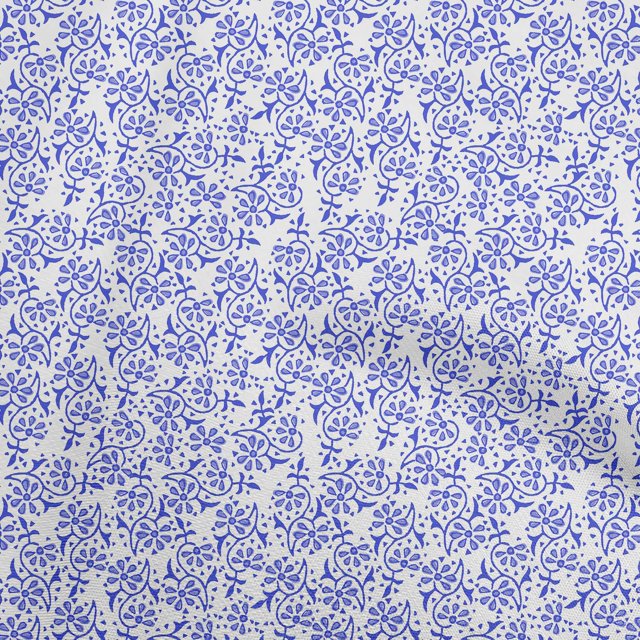 oneOone Polyester Spandex Royal Blue Fabric Block Craft Projects Decor Fabric Printed By The Yard 56 Inch Wide-6G