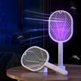 thumbnail image 5 of Electrics Fly Swatter - 2-in-1 USB Rechargeable Bug Zappers Racket with Purple Light, Handheld Mosquito-Killing Equipment for Indoor Outdoor, Portable Insect Zappers, 16.9x6.7in, 5 of 6