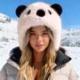 thumbnail image 3 of Unisex Bear Hat Warm Winter Ear Cap Cozy Windproof Outdoor Headwear, 3 of 3