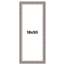 18x50 Frame Grey Real Wood Picture Frame Width 2.75 Inches | Interior Frame Depth 0.5 Inches |