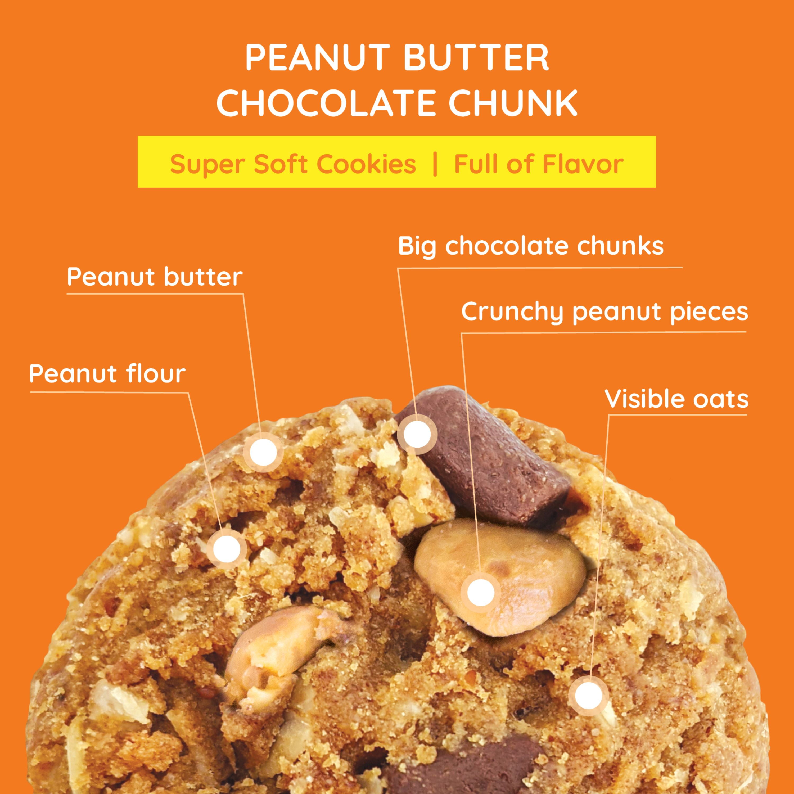 (4 pack) Maxine's Heavenly, Soft Baked Peanut Butter Chocolate Chunk Cookies, 7.2 oz