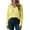 Yellow, variant on Bibifish Women Sweaters Elegant Lace Trim Knit Sweaters Long Sleeve V Neck Solid Black Pullover Top Soft Fall Winter Workout Blouses For Ladies