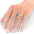 thumbnail image 2 of 0.80 Ct Brilliant Round Cut Sparkle Real Diamond Emerald Gemstone Eternity Band for Wedding 14K White Gold Size 9, 2 of 7