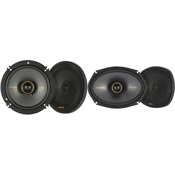 Kicker 51KSC6904 KS-Series 6x9" Coaxial Speakers with 1" tweeters w/ 51KSC6504 6.5" Coaxial Bundle