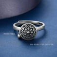thumbnail image 2 of 925 Sterling Silver Lotus Rotating Fidget Rings for Women Mom 14k Gold Plated Good Luck Buddhist Tibetan Prayer Wheel Anxiety Spinner Ring Adjustable Relieving Stress Ring Jewelry Gifts, 2 of 6
