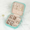 thumbnail image 2 of LAICAIW Travel Jewelry Case Small Jewelry Box Jewelry Organizer Storage Case Portable PU Leather Mini Jewelry Travel Case for Girls Womens Earring, Necklace, Rings,Bracelets (S 1, Blue), 2 of 7