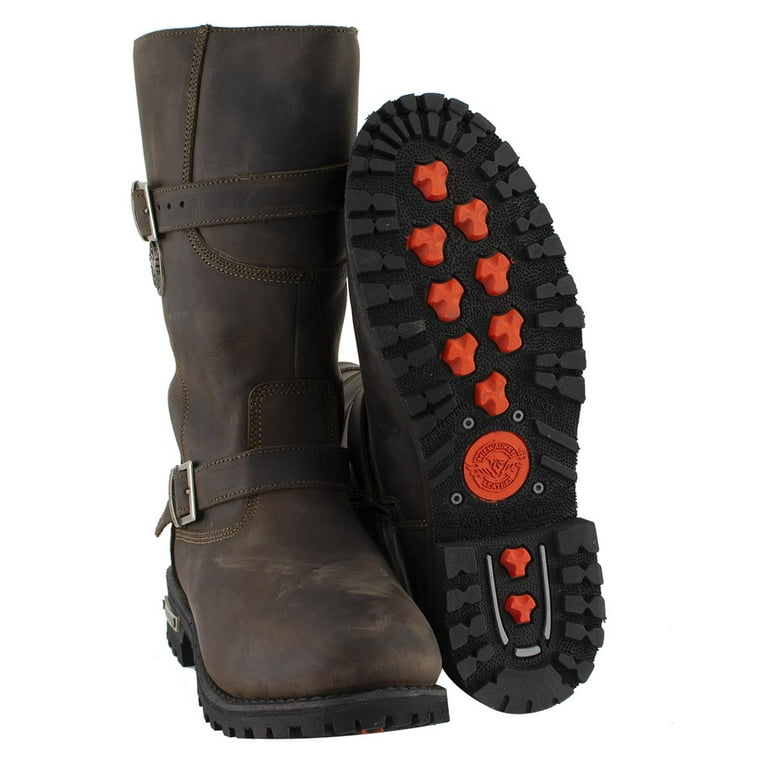 Milwaukee Leather MBM9063 Men's Classic Distressed Brown Leather