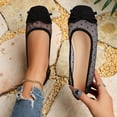 thumbnail image 2 of SuTry Women's Mesh Ballet Flats Round Toe Polka Dot Bow Slip On Comfortable Breathable Casual Walking Shoes(43), 2 of 9