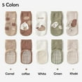thumbnail image 2 of Baby Non Slip Socks Winter 5 Pairs Kid Thick Warm Crew Socks with Grips, 2 of 8