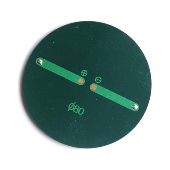 2W 6V Laminated Solar Panel, 3.15 Inch Diameter, Powers Small Outdoor Lights and Garden Decor