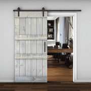Essencaliy 38in x84in Solid Wood Barn Door Made-in-USA Finished Rustic Style W/ Hardware Kit(DIY)