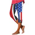 thumbnail image 2 of Womens Independence Day Leggings Womens Capri Leggings Yoga Pants Women Capris Pants for Women Summer High Waisted Printing Capris Matching Slim Fitting Yoga Gym Pants, 2 of 5