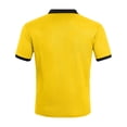 thumbnail image 4 of Men's Quarter Zip Shirts Short Sleeve Lapel Color Block T Shirt Summer Casual Fashion Tops With Flat Pocket (XL, Yellow), 4 of 9