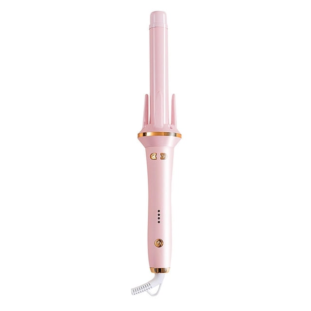 Rizador de pelo eléctrico con rotación automática, rosa