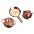 thumbnail image 1 of Phenofice 1 Set Mini Saucepan Golden Alloy Realistic Mini Cookware for Indoor Decor, 1 of 8