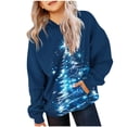 thumbnail image 2 of YUNAFFT Girls & Boys Christmas Print Hooded Sweatshirts With Pockets Soft Stretch Long Sleeve Casual Pullover For 2-12 Years, 2 of 6