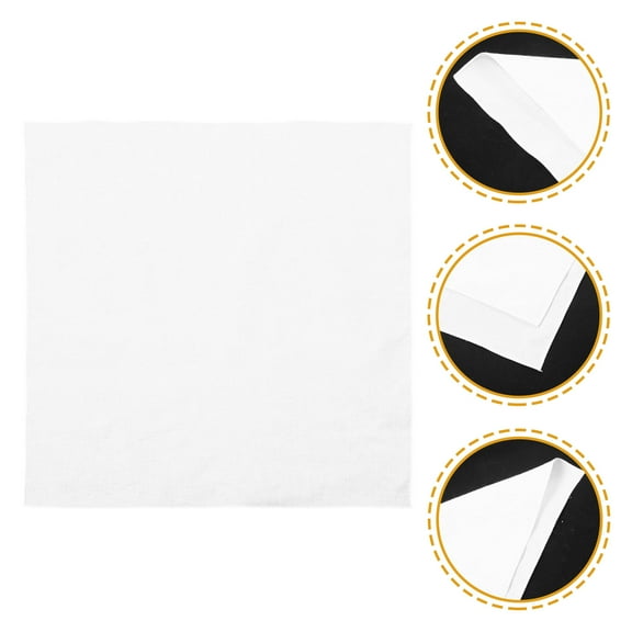UPOUART Cotton Handkerchief for DIY Crafting Soft White Fabric Tie Dying Kerchief