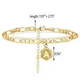 thumbnail image 3 of Women A to Z Capital Letter Pendant Adjustable Bracelet Bangle Anklet Foot Chain, 3 of 8