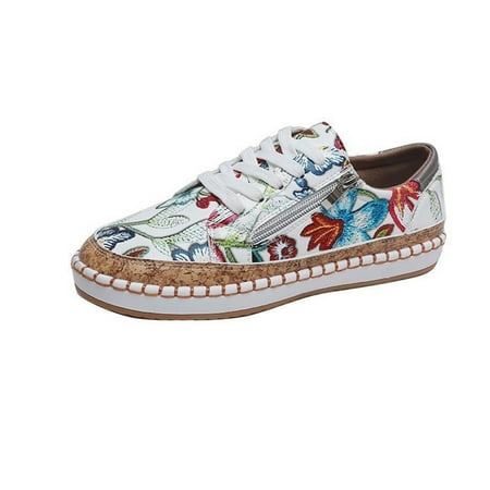 KBODIU Women Canvas Sneaker  Slip-ons Loafers Shoes for Womens  Casual Canvas Shoes Round Toe Soft Comfortable Walking Flats  Low Top Lace-up Zipper Design Sneakers Red 39