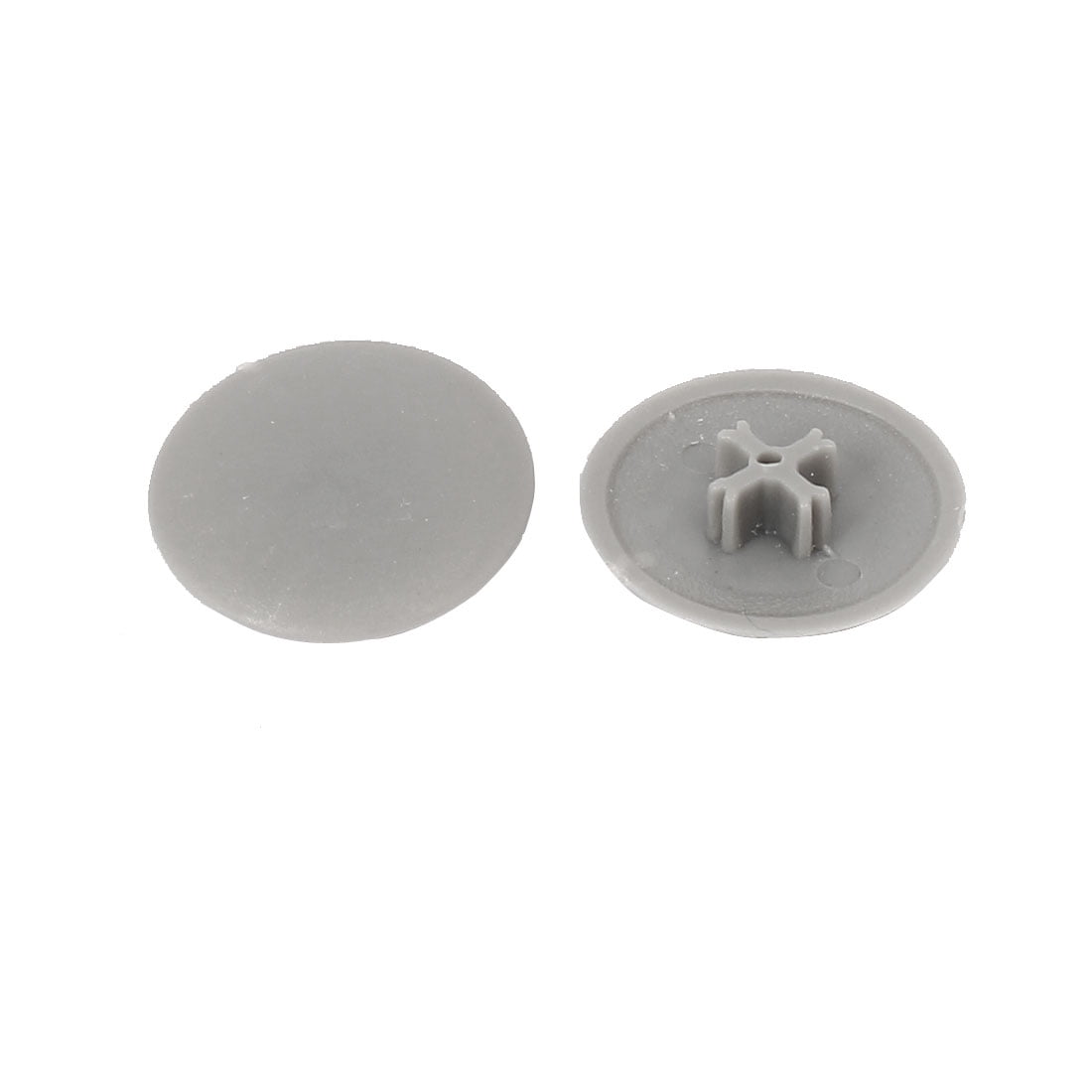 17mm x 4mm Plastic Round Phillips Screw Cap Cross Head Cover Gray 10pcs