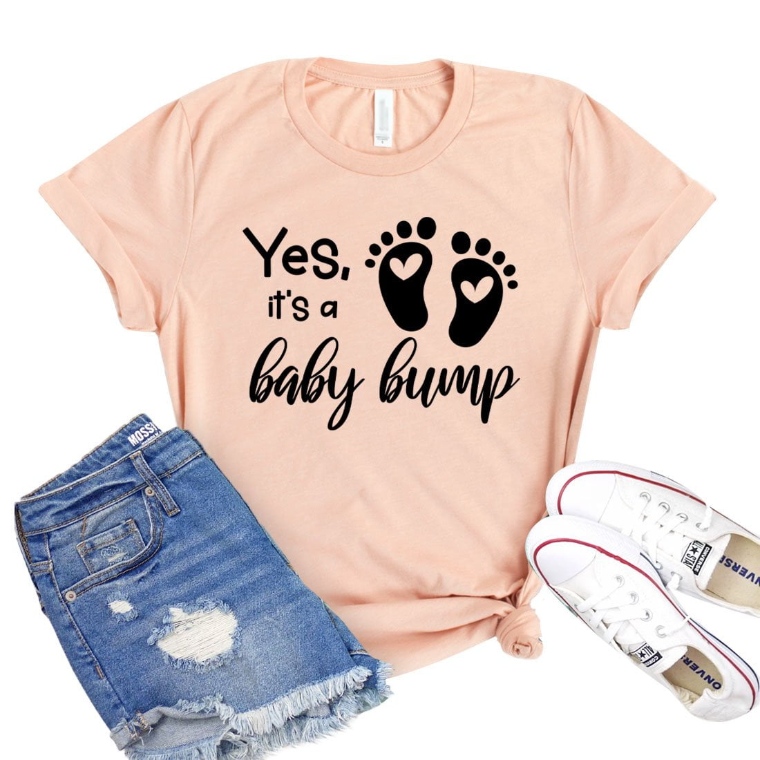 Yes It’s A Baby Bump Tshirt Mother's Day Shirt Women's Pregnancy