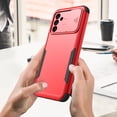 thumbnail image 6 of SaniMore for Samsung Galaxy A13 5G (6.5" 2021) Case, [Sliding Camera Window] Wireless Charging Shockproof Drop Resistant Hybird PC TPU Anti-slip Heavy Duty Protective Shell, Red+Black, 6 of 7